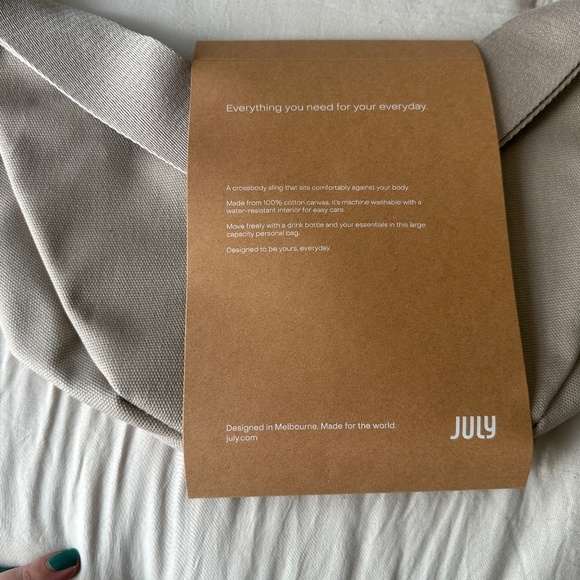 Brand New July Luggage Everyday Crescent Bag in Natural Color - Picture 3 of 5